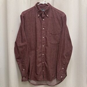 Gitman Bros Men's Button-Down Shirt - Burgundy Heather